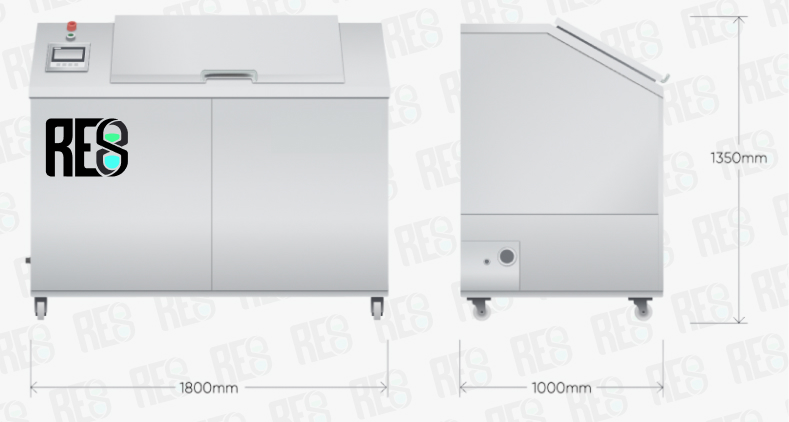 RE8 500 (ELEPHANT) digester machine dimensions diagram
